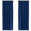  Függönyök függönyökkel 2 pcs Sötétkék 260 x 140 cm Poliészter