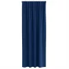  Függönyök függönyökkel 2 pcs Sötétkék 260 x 140 cm Poliészter