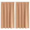  Függönyök 2 pcs Világosbarna 140 x 140 cm Poliészter