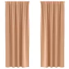  Függönyök 2 pcs Világosbarna 260 x 140 cm Poliészter
