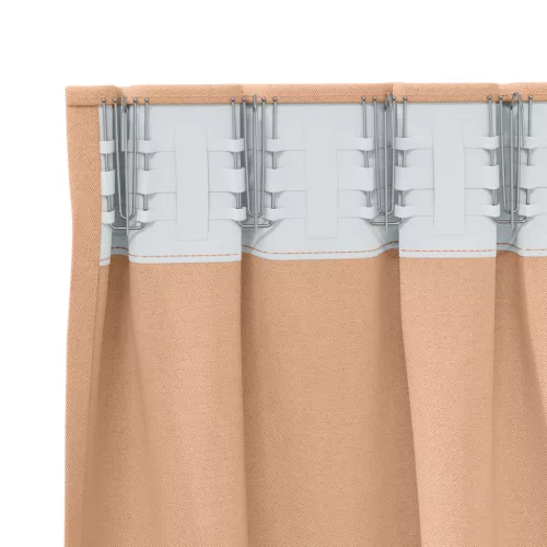  Függönyök 2 pcs Világosbarna 260 x 140 cm Poliészter