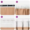  Függönyök 2 pcs Világosbarna 260 x 140 cm Poliészter