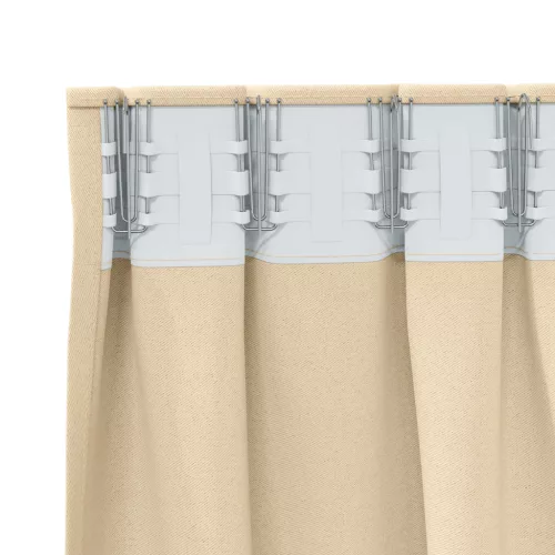  Függönyök függönyökkel 2 pcs Krém 245 x 140 cm Poliészter