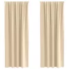  Függönyök függönyökkel 2 pcs Krém 260 x 140 cm Poliészter