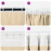  Függönyök függönyökkel 2 pcs Krém 260 x 140 cm Poliészter