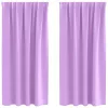  Függönyök függönyökkel 2 pcs Lila Poliészter
