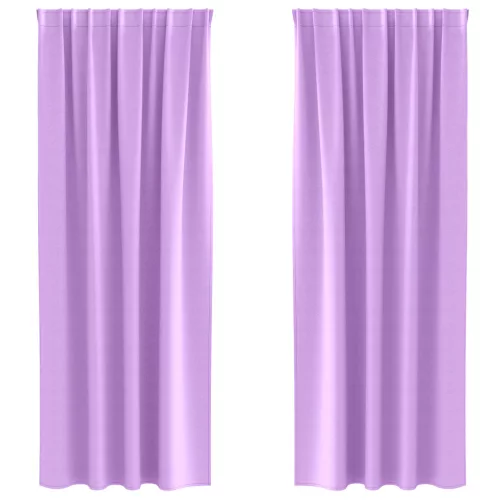  Függönyök függönyökkel 2 pcs Lila 245 x 140 cm Poliészter