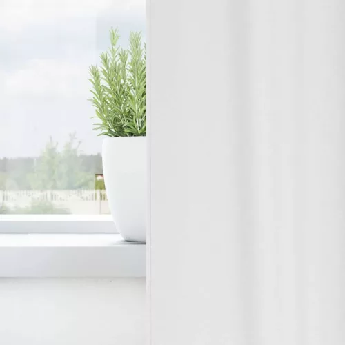  Fekete Függöny Gyűrűkkel 2 pcs Fényes fehér 140 x 140 cm