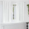  Függönyök függönyökkel 2 pcs Fényes fehér Poliészter