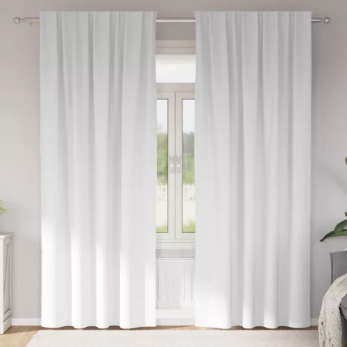  Sötétítő függönyök 2 pcs Tiszta fehér 245 x 140 cm Poliészter