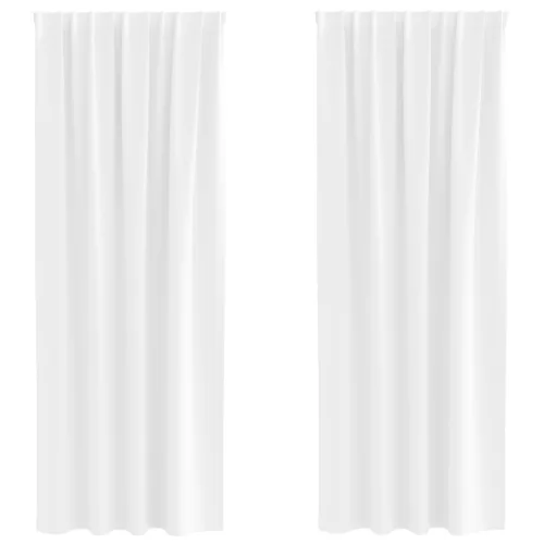  Sötétítő függönyök 2 pcs Tiszta fehér 245 x 140 cm Poliészter