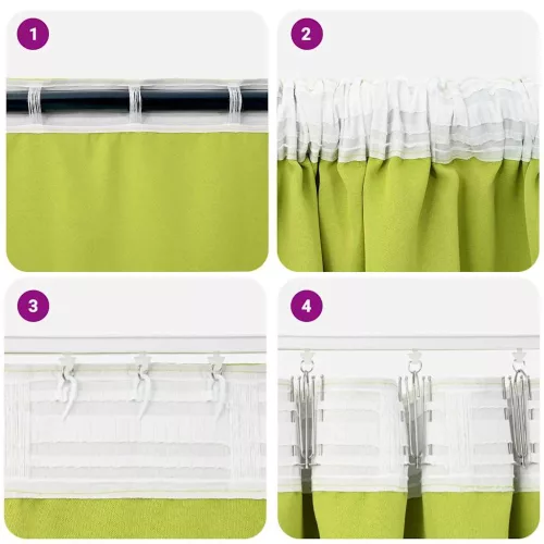  Fekete Függöny Gyűrűkkel 2 pcs Zöld 140 x 140 cm Poliészter