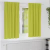  Fekete Függöny Gyűrűkkel 2 pcs Zöld 175 x 140 cm Poliészter
