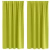  Fekete Függöny Gyűrűkkel 2 pcs Zöld 175 x 140 cm Poliészter