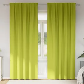    Függönyök függönyökkel 2 pcs Alma zöld 225 x 140 cm Poliészter