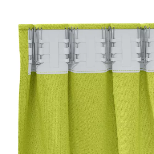  Függönyök függönyökkel 2 pcs Alma zöld 245 x 140 cm Poliészter