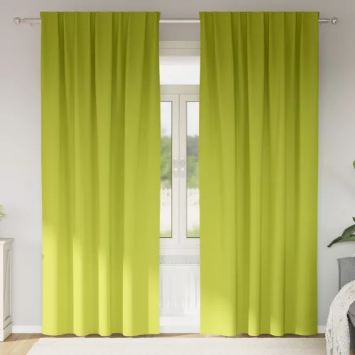  Függönyök függönyökkel 2 pcs Alma zöld 260 x 140 cm Poliészter