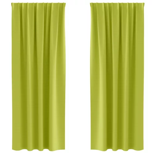  Függönyök függönyökkel 2 pcs Alma zöld 260 x 140 cm Poliészter