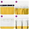  Függönyök 2 pcs mustársárga 225 x 140 cm Poliészter