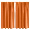  Függönyök 2 pcs Fényes narancssárga 140 x 140 cm Poliészter