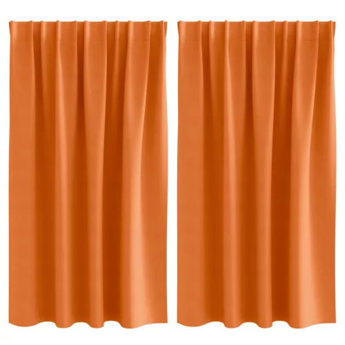  Függönyök 2 pcs Fényes narancssárga 140 x 140 cm Poliészter