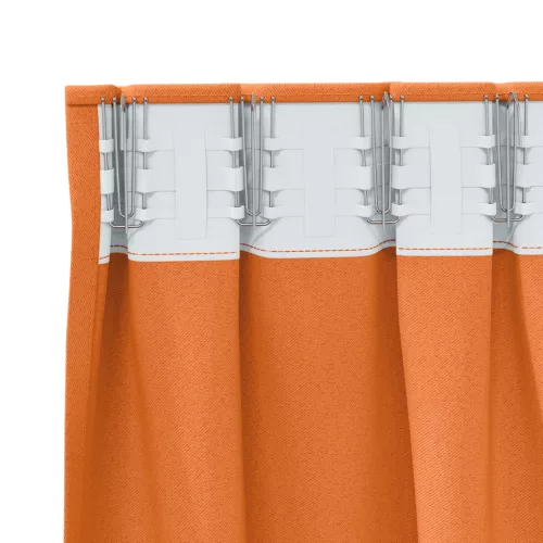  Függönyök 2 pcs Fényes narancssárga 140 x 140 cm Poliészter