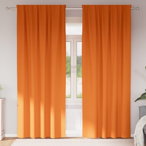  Függönyök 2 pcs Fényes narancssárga 245 x 140 cm Poliészter