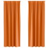  Függönyök 2 pcs Fényes narancssárga 245 x 140 cm Poliészter