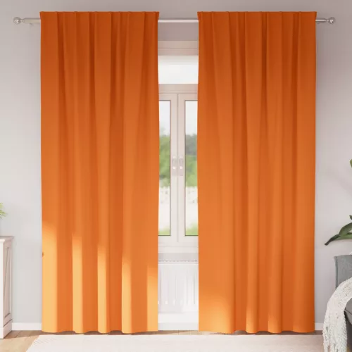 Sötétítő függönyök 2 pcs Fényes narancssárga 260 x 140 cm