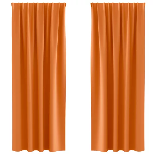  Sötétítő függönyök 2 pcs Fényes narancssárga 260 x 140 cm