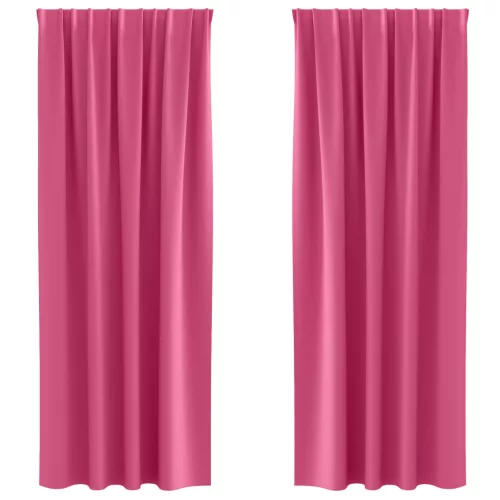  Függönyök 2 pcs Fényes rózsaszín 225 x 140 cm Poliészter