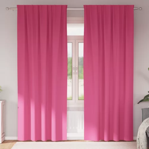  Függönyök 2 pcs Fényes rózsaszín 245 x 140 cm Poliészter