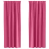  Függönyök 2 pcs Fényes rózsaszín 260 x 140 cm Poliészter