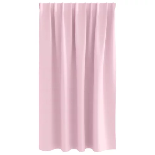  Fekete Függöny Gyűrűkkel 2 pcs Babarózsaszín 140 x 140 cm