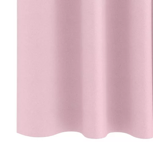  Fekete Függöny Gyűrűkkel 2 pcs Babarózsaszín 175 x 140 cm