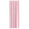  Fekete Függöny Gyűrűkkel 2 pcs Babarózsaszín 245 x 140 cm