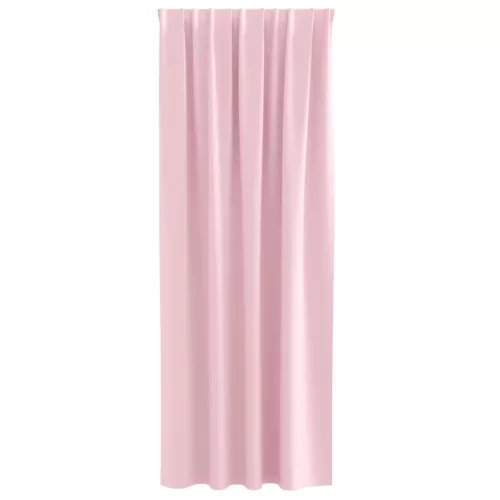  Fekete Függöny Gyűrűkkel 2 pcs Babarózsaszín 245 x 140 cm