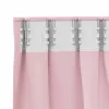  Fekete Függöny Gyűrűkkel 2 pcs Babarózsaszín 245 x 140 cm