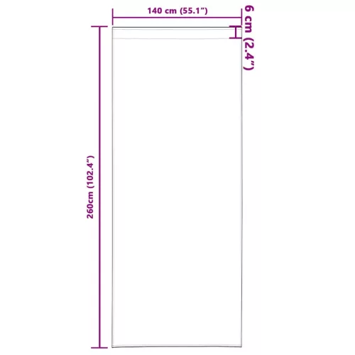  Fekete Függöny Gyűrűkkel 2 pcs Babarózsaszín 260 x 140 cm