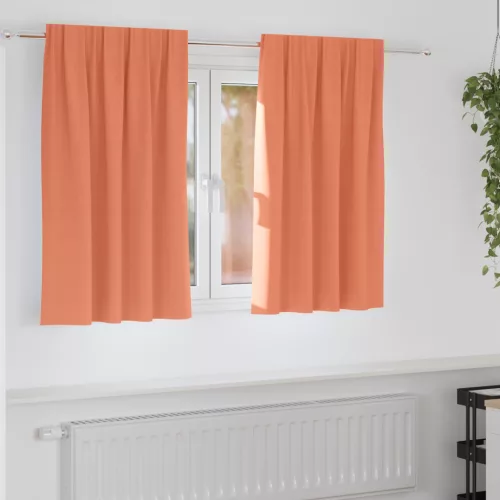  Függönyök függönyökkel 2 pcs Terrakotta 140 x 140 cm Poliészter