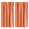  Függönyök függönyökkel 2 pcs Terrakotta 140 x 140 cm Poliészter