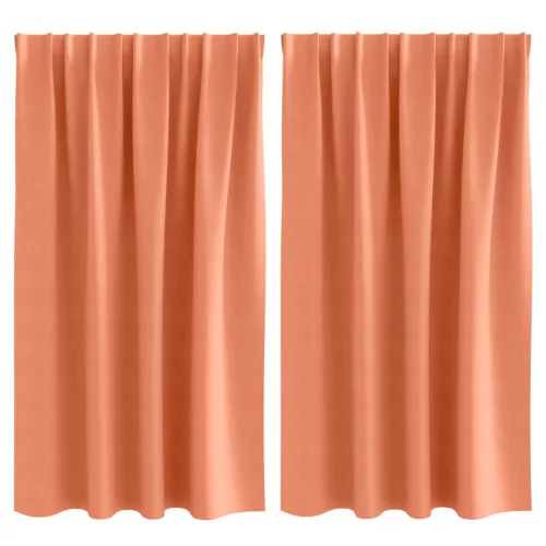  Függönyök függönyökkel 2 pcs Terrakotta 140 x 140 cm Poliészter