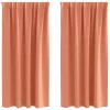  Függönyök függönyökkel 2 pcs Terrakotta Poliészter