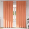  Függönyök függönyökkel 2 pcs Terrakotta 225 x 140 cm Poliészter
