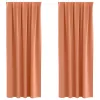  Függönyök függönyökkel 2 pcs Terrakotta 225 x 140 cm Poliészter