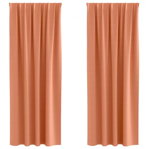  Függönyök függönyökkel 2 pcs Terrakotta 225 x 140 cm Poliészter