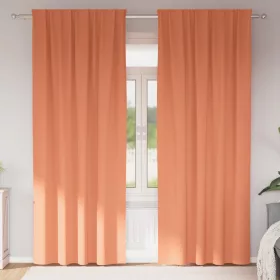    Függönyök függönyökkel 2 pcs Terrakotta 260 x 140 cm Poliészter