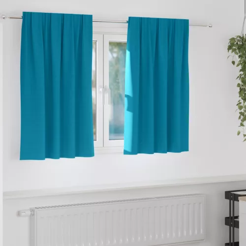  Függönyök függönyökkel 2 pcs Türkiz 140 x 140 cm Poliészter