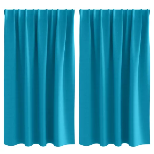 Függönyök függönyökkel 2 pcs Türkiz 140 x 140 cm Poliészter