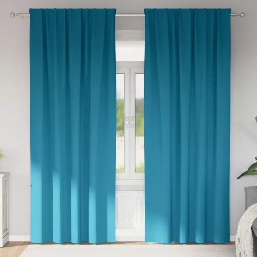  Függönyök függönyökkel 2 pcs Türkiz 245 x 140 cm Poliészter